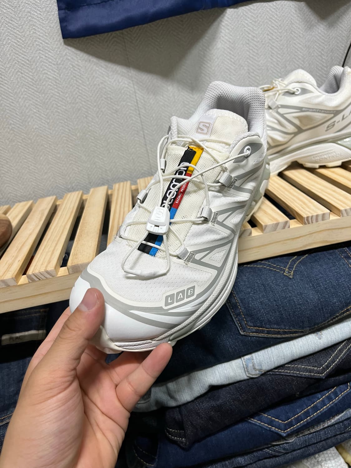 살로몬 XT6 화이트 루나락 등산화 패션화 255mm  상품이미지3