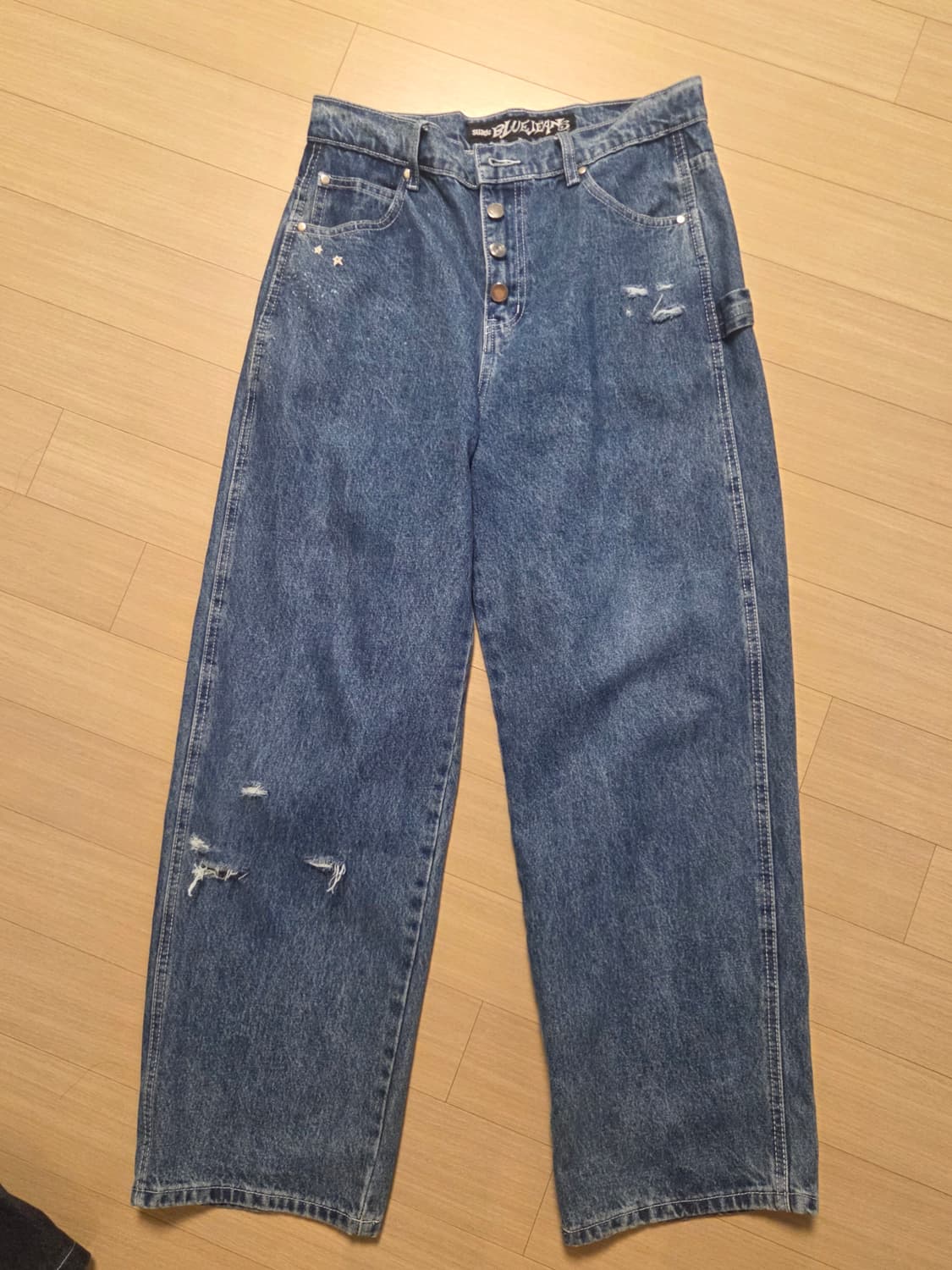 스웨이드 데님팬츠 커스텀 상품이미지1