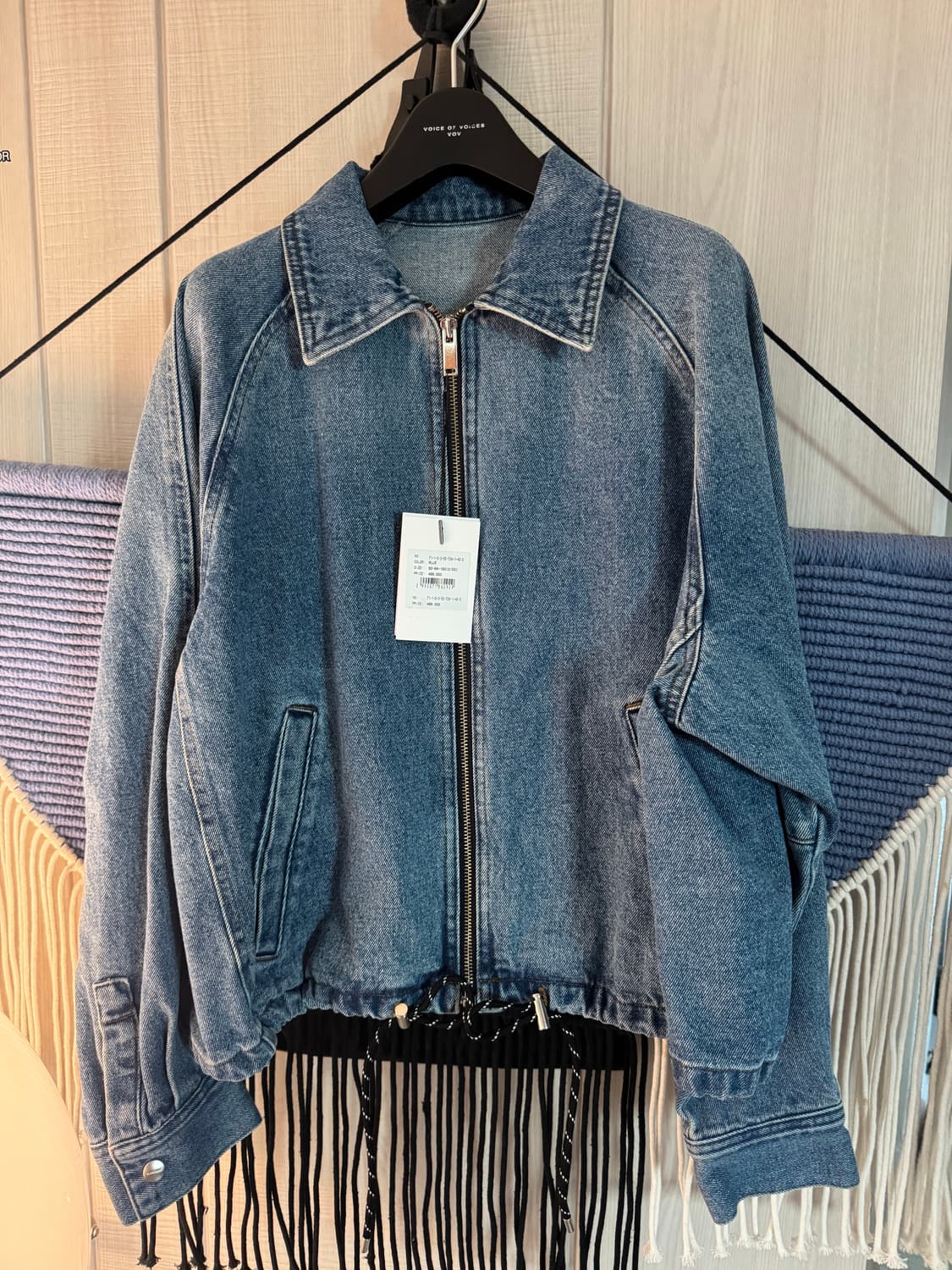 VOV 데님 블루종 자켓 55사이즈 s 보이스오브보이스 상품이미지1