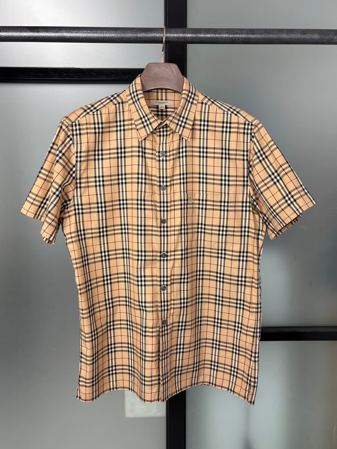  [M]BURBERRY버버리 브라운 노바체크 반팔 셔츠  상품이미지1