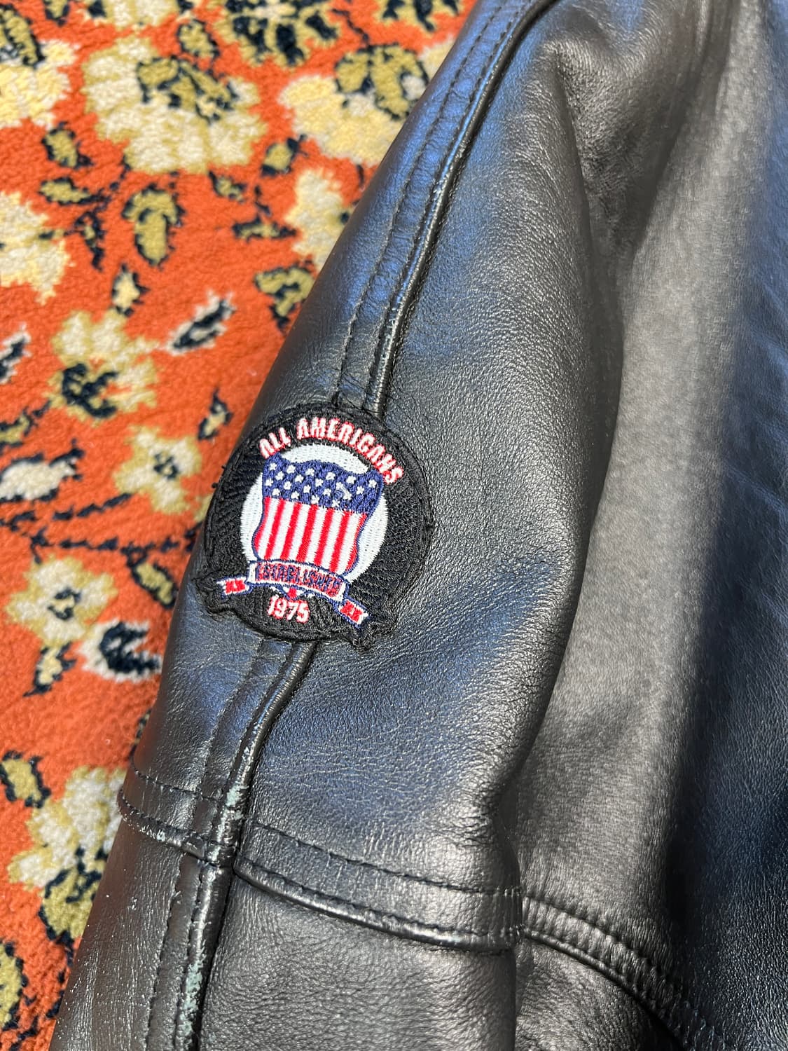 [XL] AVIREX x LMC 콜라보 레더 바시티 자켓 상품이미지4