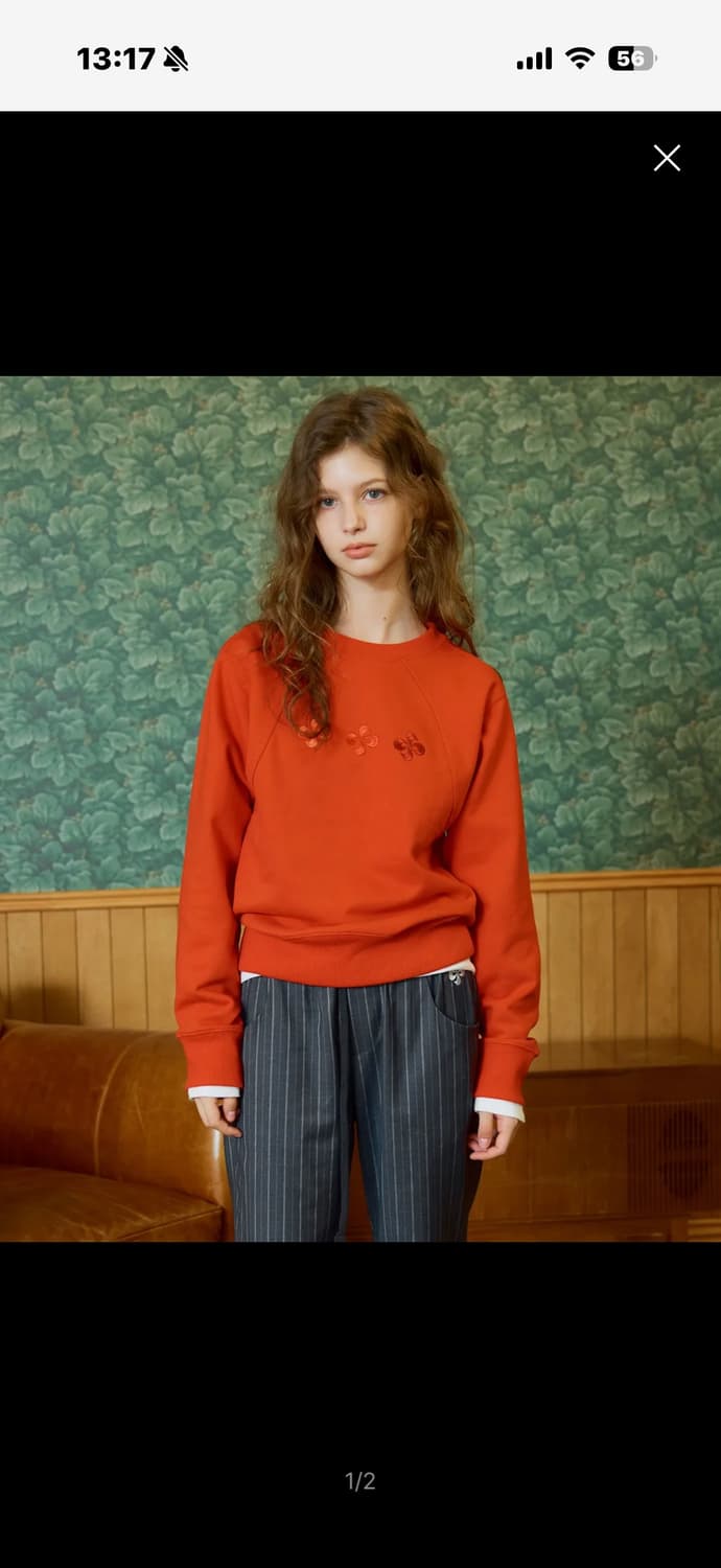 헤레틱 CRESCENDO WAVE SWEATSHIRT / red 상품이미지2