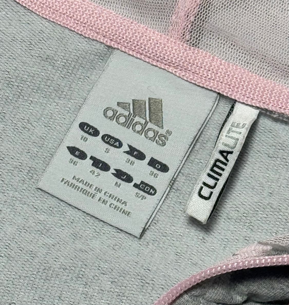 아디다스 일본 그레이 핑크 후드집업 상품이미지4