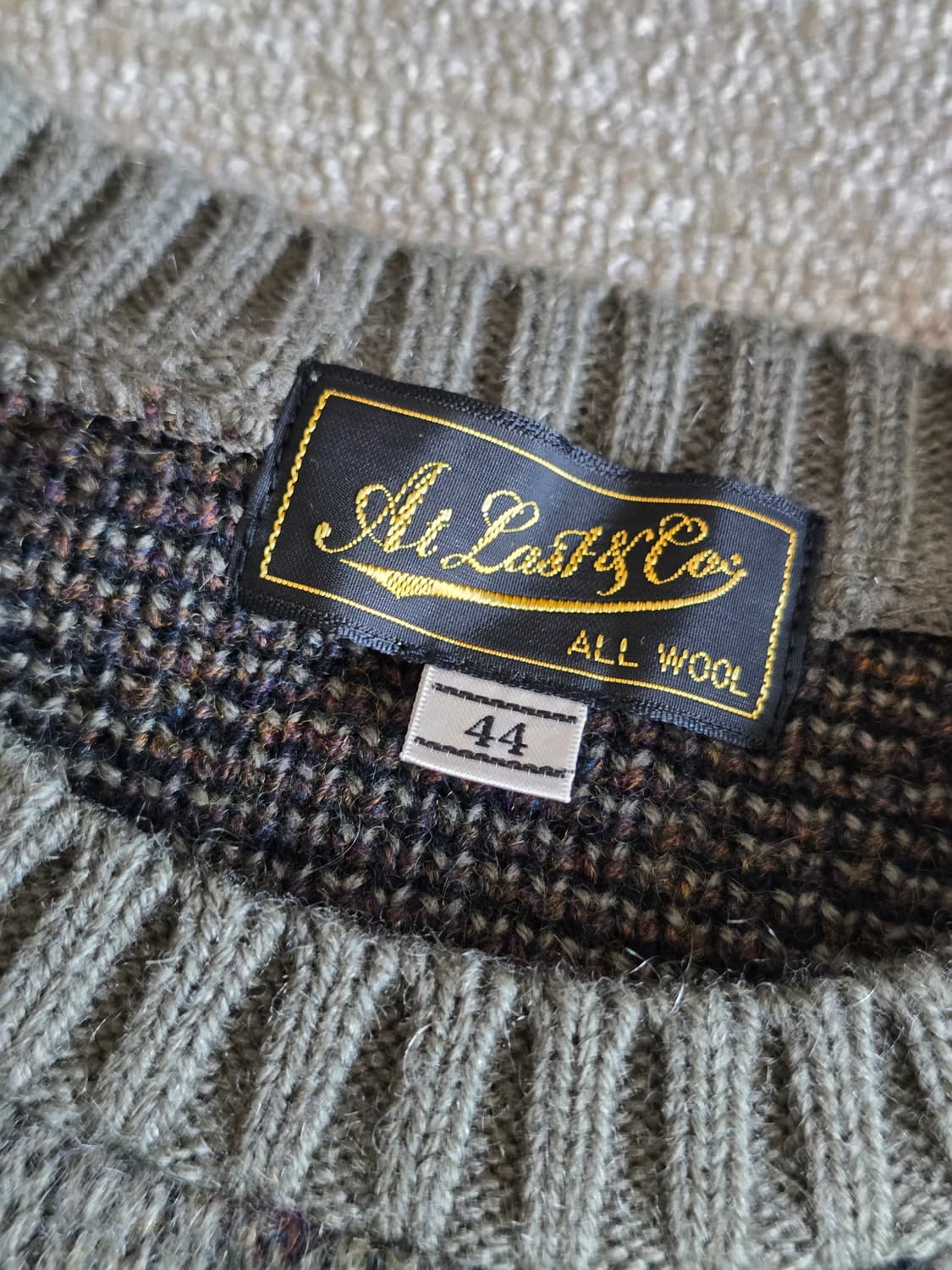 부처프로덕츠 아가일니트 신상 44 ATLAST 타임원클로딩 엣라코 새제품 상품이미지2