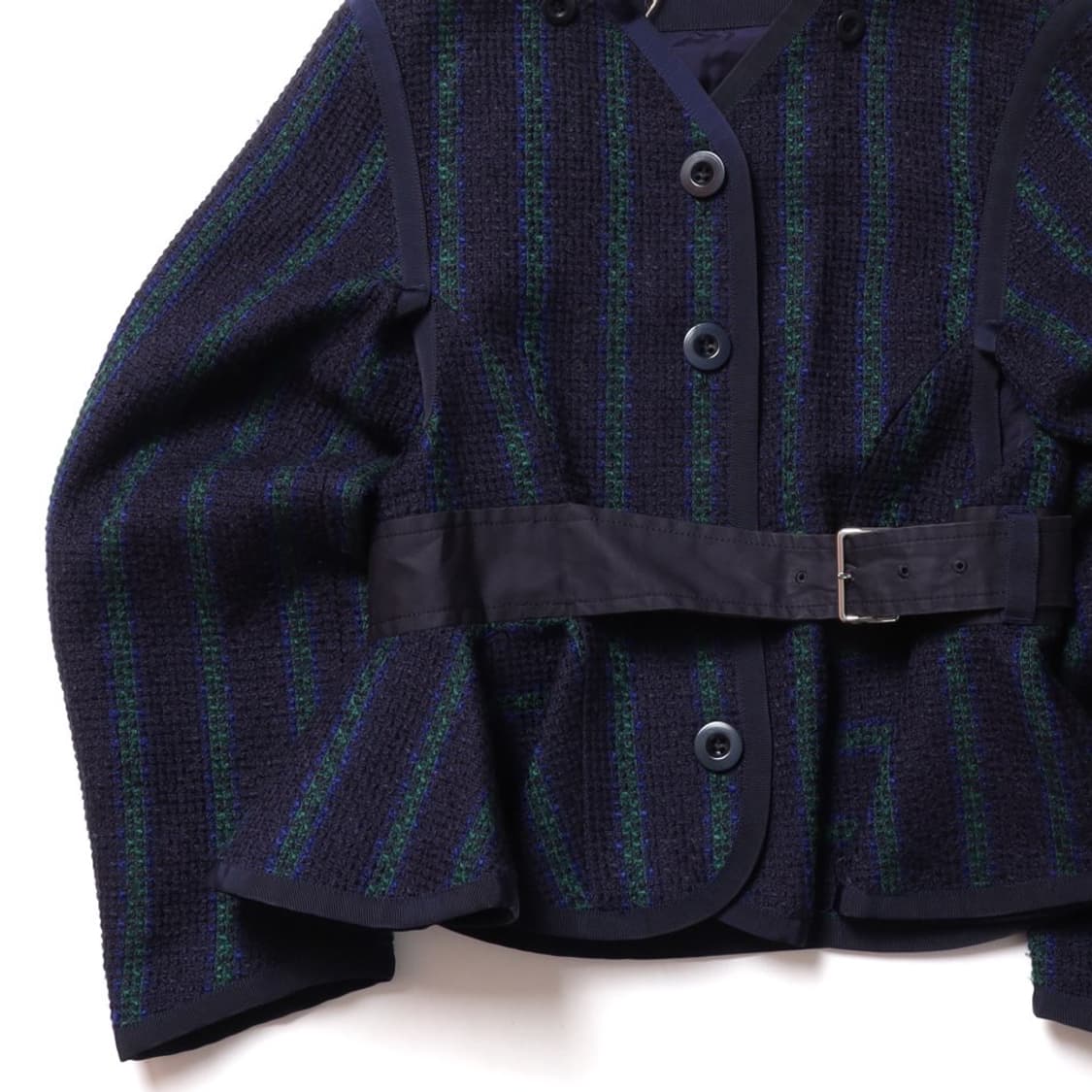 사카이 럭 Sacai luck Belted Stripe Tweed Jac 상품이미지4