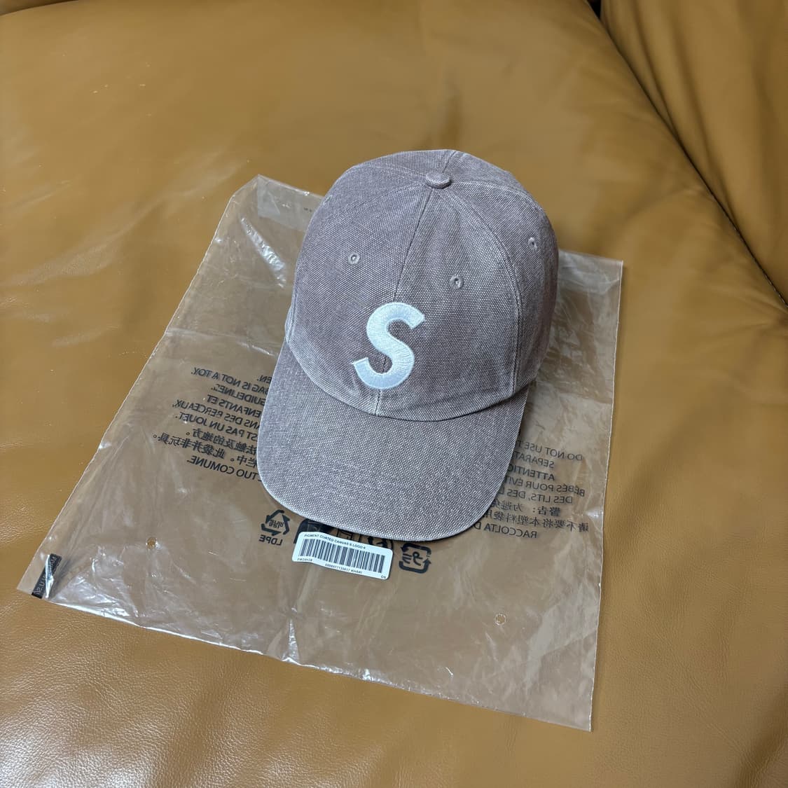 Supreme 슈프림 피그먼트 워시드 카키 S로고 6패널 볼캡 모자 상품이미지1