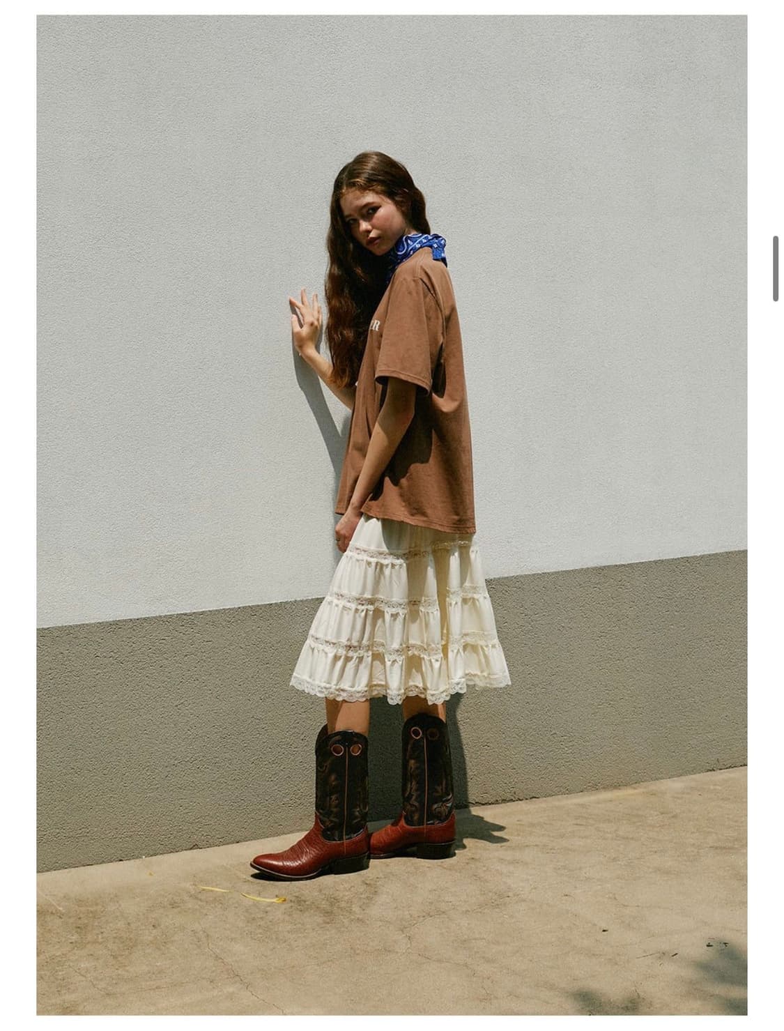 그린버터 셔링 레이스 슬립 드레스 상품이미지4