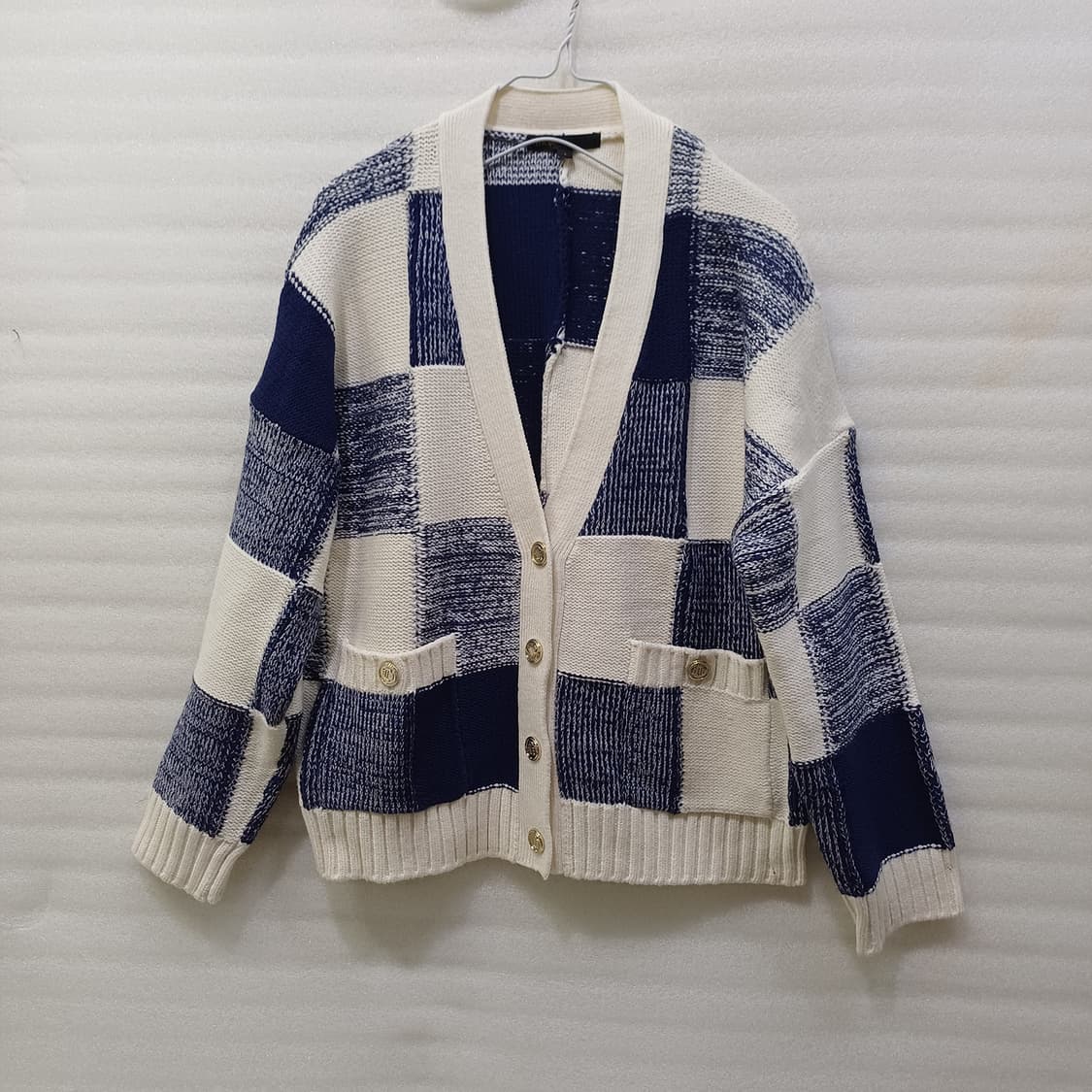 국내정품 마쥬 체크 니트 가디건 여성 루즈핏 1 거의새것 사랑봉봉 상품이미지2