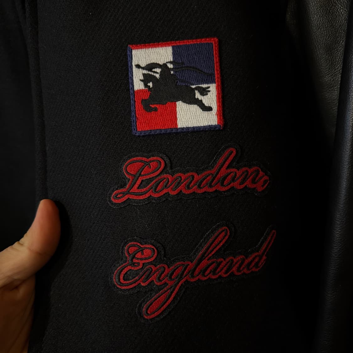 버버리 하우스체크 가죽 바시티 자켓  상품이미지4