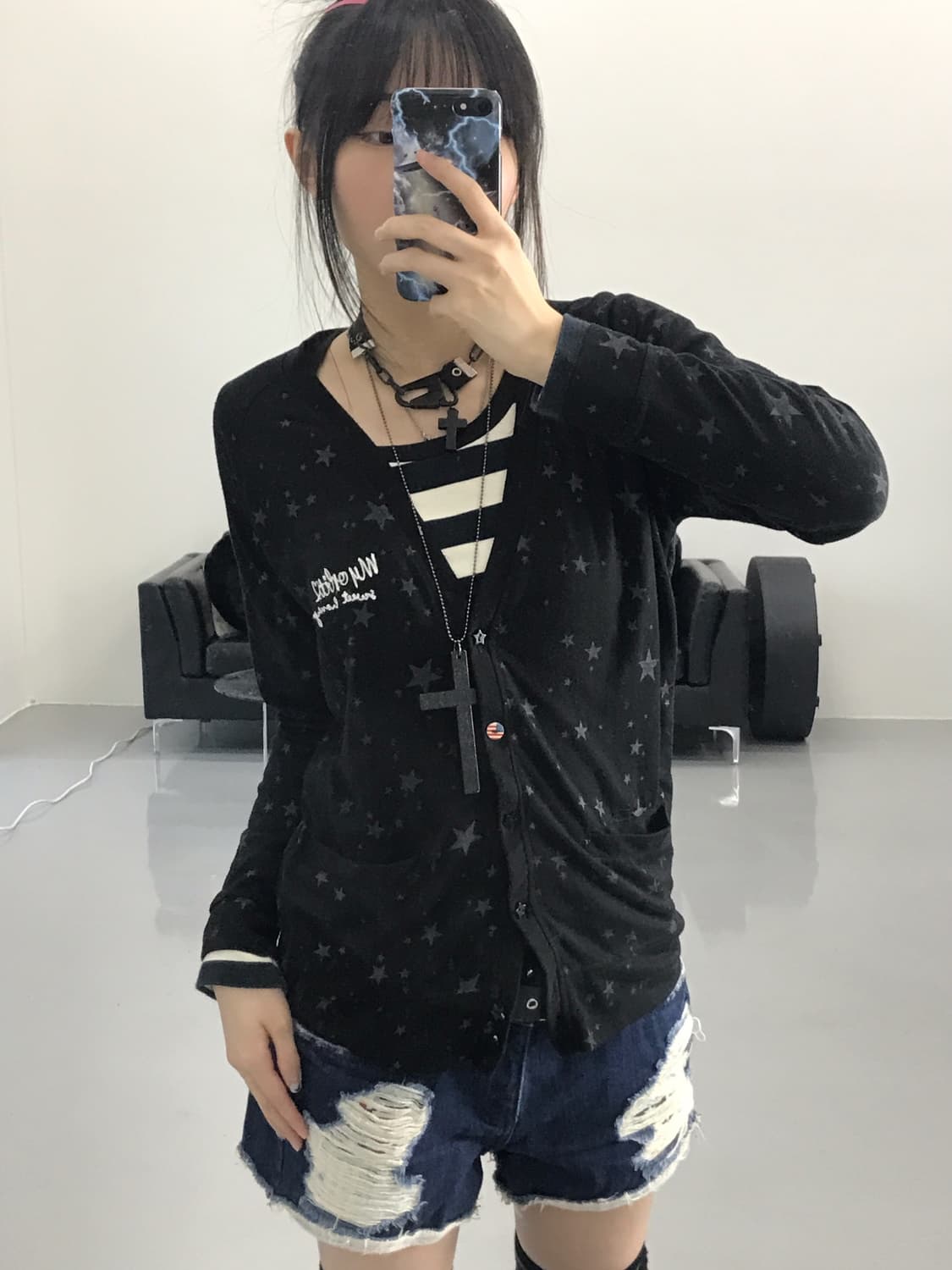 Sirmione Y2k Stars Cardigans 상품이미지3