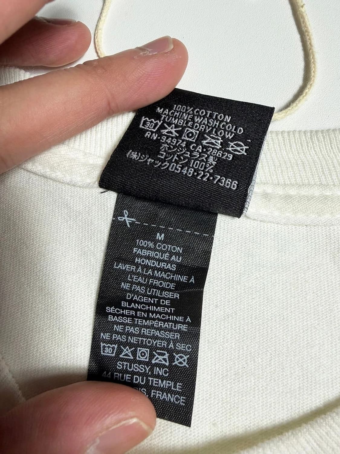 스투시 STUSSY 스탁 파리 코튼 반팔 티셔츠 R2193 상품이미지9