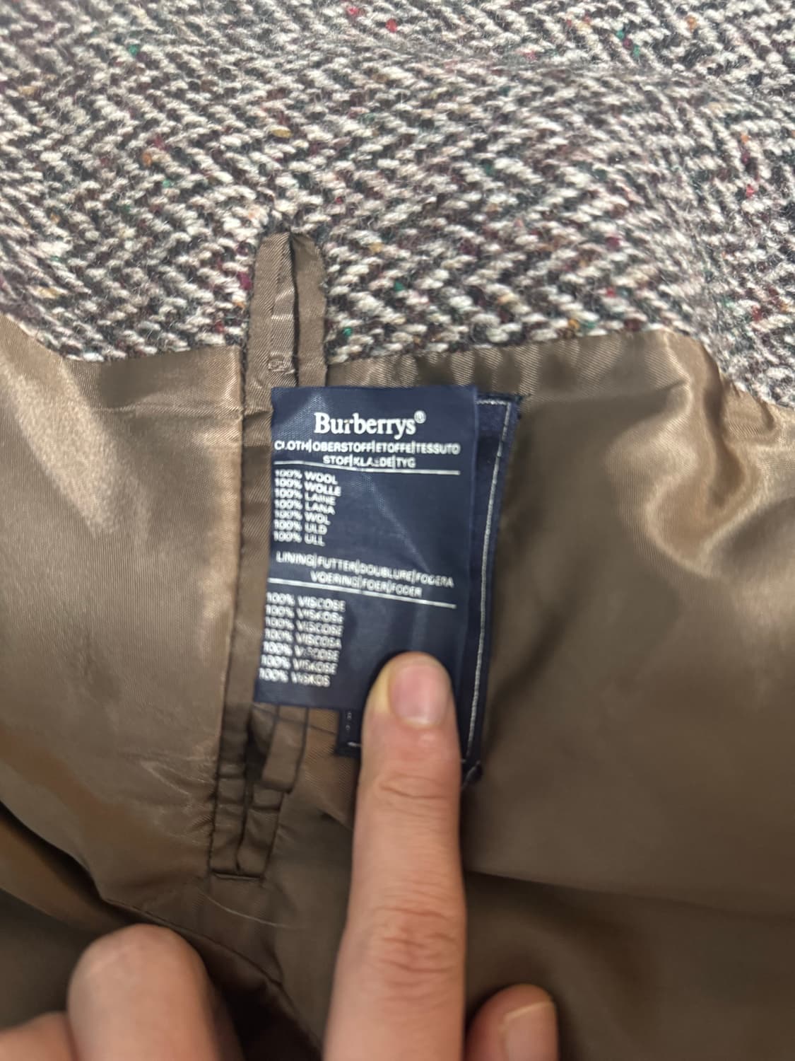 (판매)80~90s 버버리 아이리쉬 트위드 코트 50R 상품이미지5