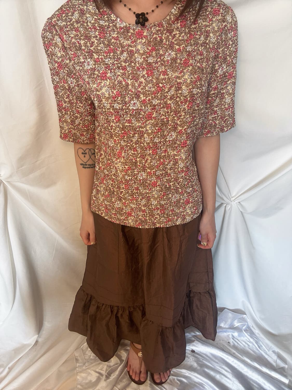 브라운 스커트 상품이미지5