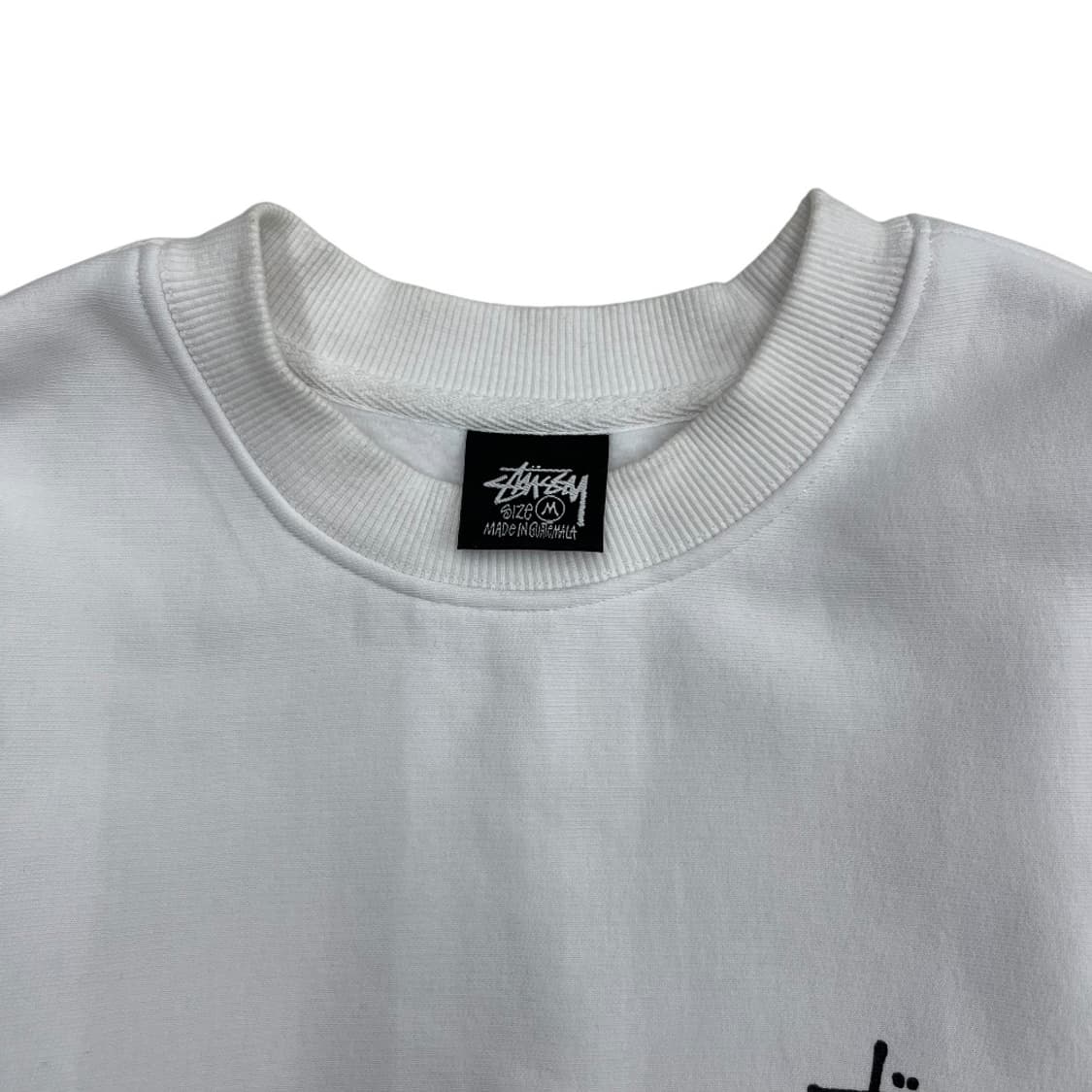 스투시 미니로고 화이트 맨투맨 M 상품이미지5