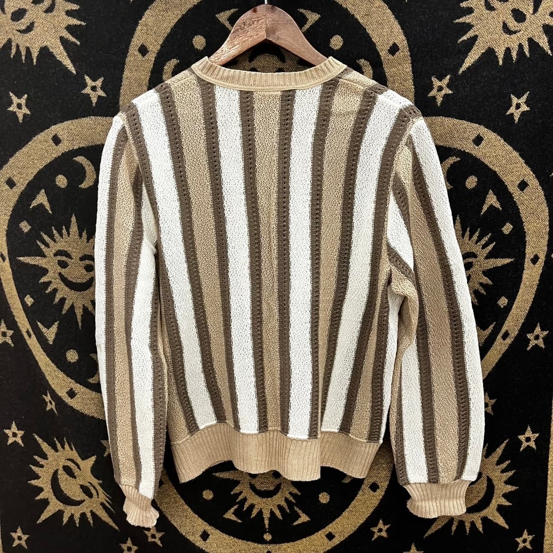 빈티지 코지 모리 스트라이프 패치워크 리본 니트 K0099 상품이미지4