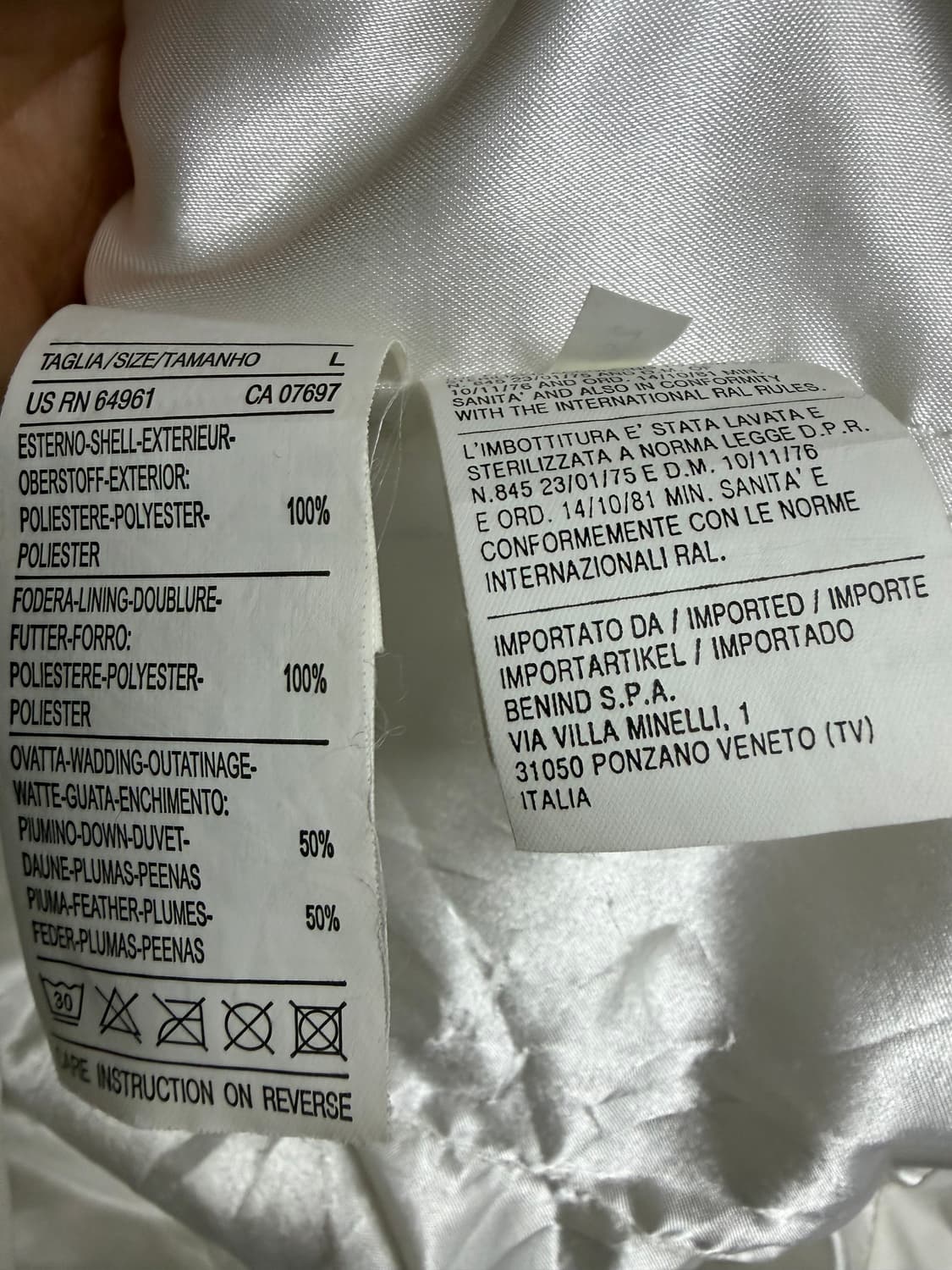 베네통 푸퍼 다운 패딩 상품이미지4