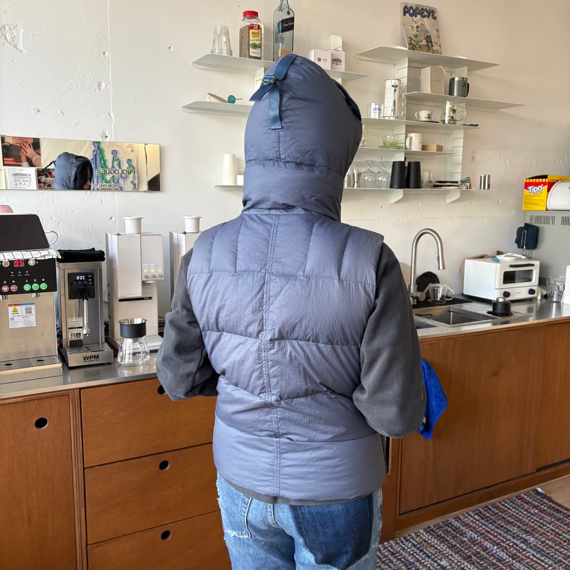 씨피컴퍼니 나일론 고글 푸퍼 후디드 베스트 상품이미지3