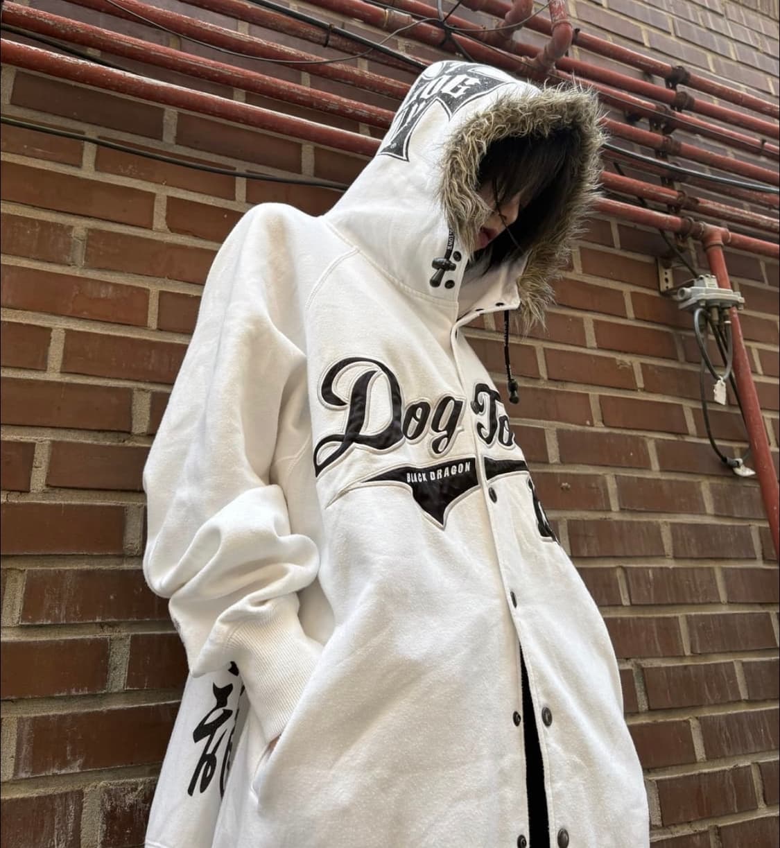 Dog town fur hoodie oriental detail hood 상품이미지1
