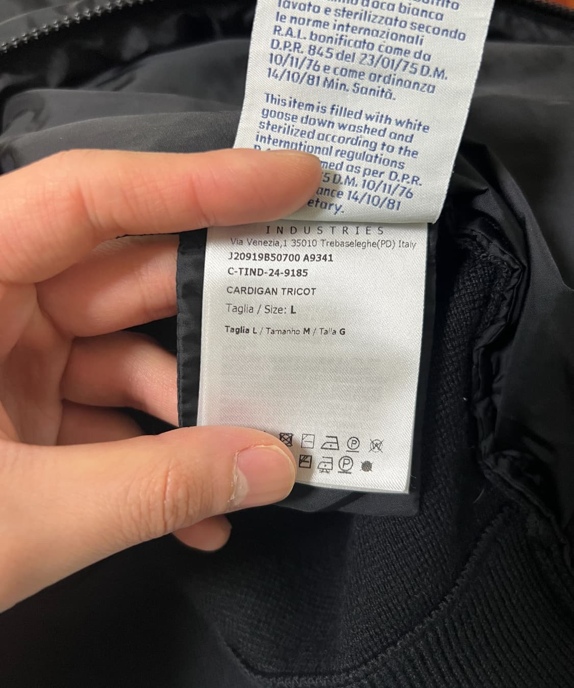 [정품] 24FW / 몽클레어 니트패딩 블랙 L 상품이미지3