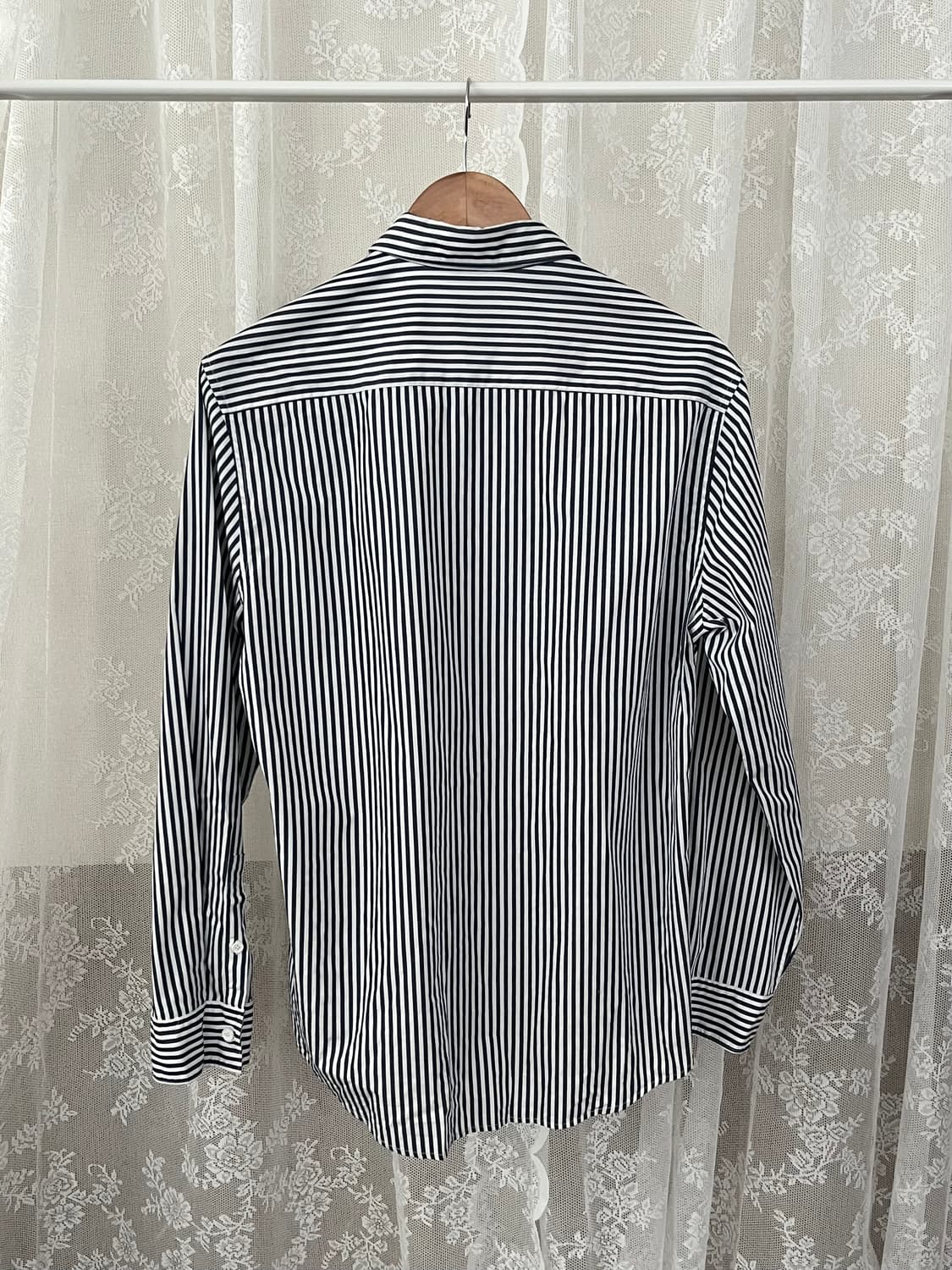 100) 이지오 옴므 EZIO 스트라이프 셔츠 네이비 상품이미지2