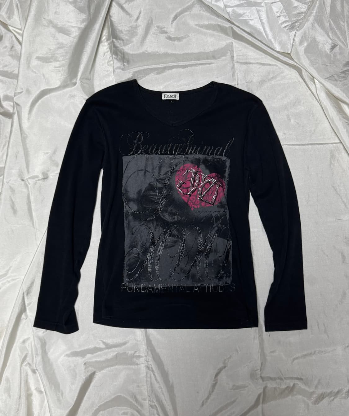 in the attic" Y2K Print Black Sleeve 상품이미지1