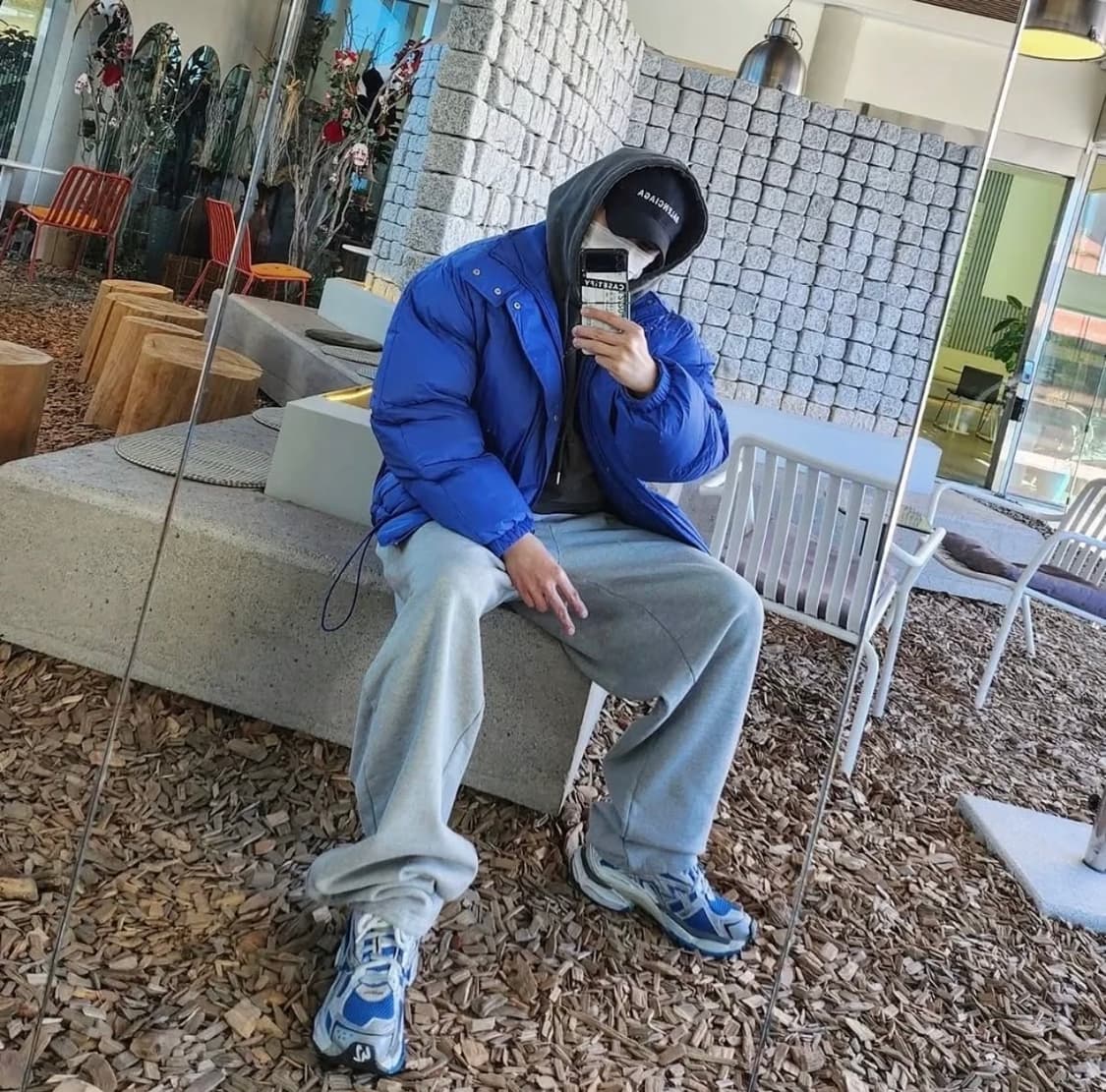 이자벨마랑 블루패딩점퍼 M(103~105느낌) 상품이미지9