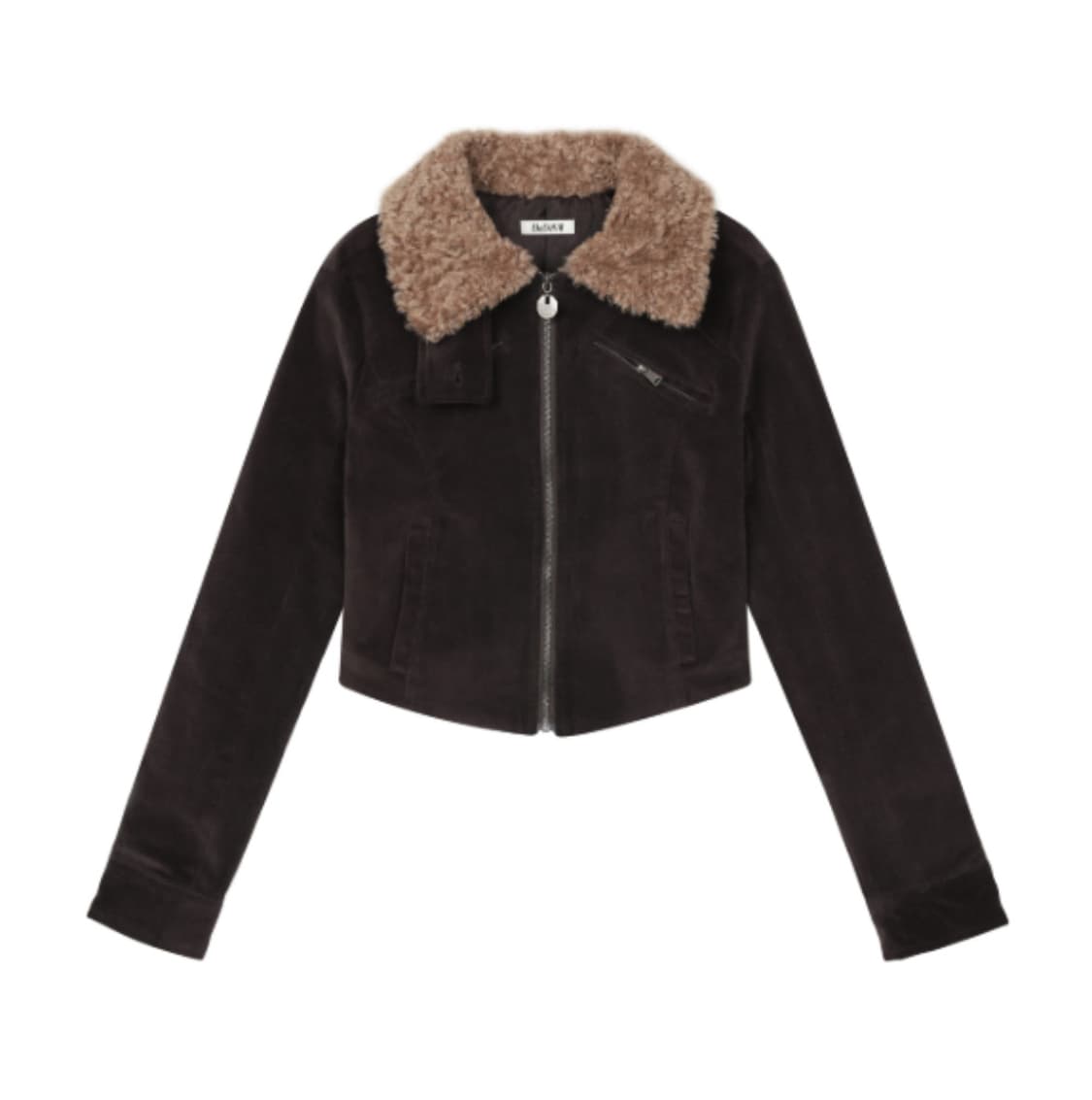 비데블 골덴 절개 코듀로이 퍼자켓 브라운 상품이미지1