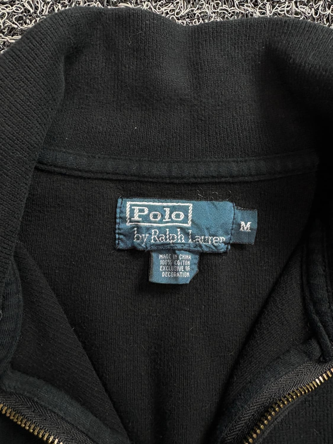 폴로 랄프로렌 포니 로고 박시핏 하프집업 니트 블랙 1731 상품이미지3