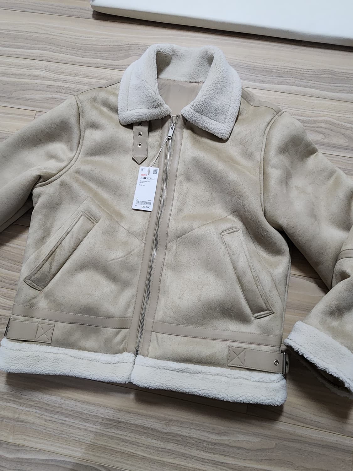 스파오무스탕자켓점퍼L사이즈베이지 상품이미지1