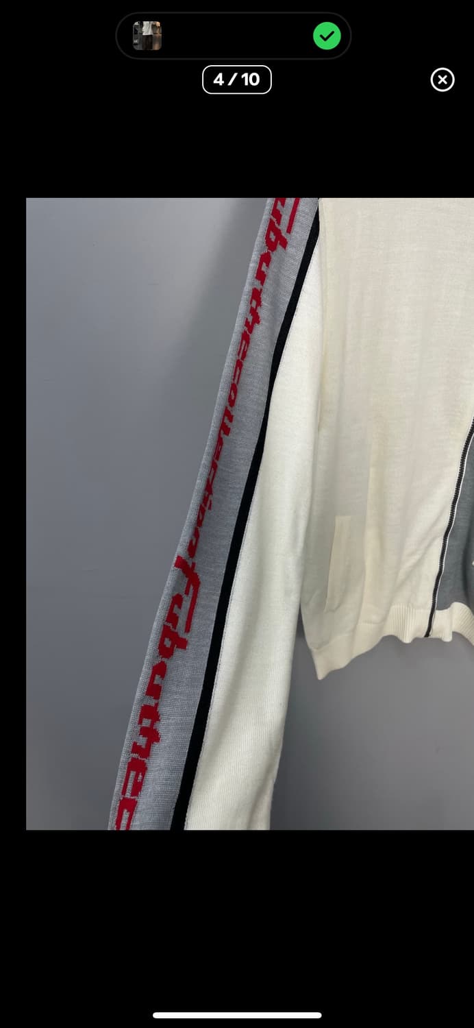 후부 90s 배색 아이보리 니트집업 A2463 상품이미지4