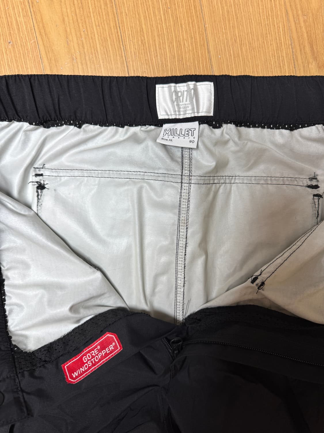 밀레x크리틱 고어윈드스토퍼 바지 상품이미지5