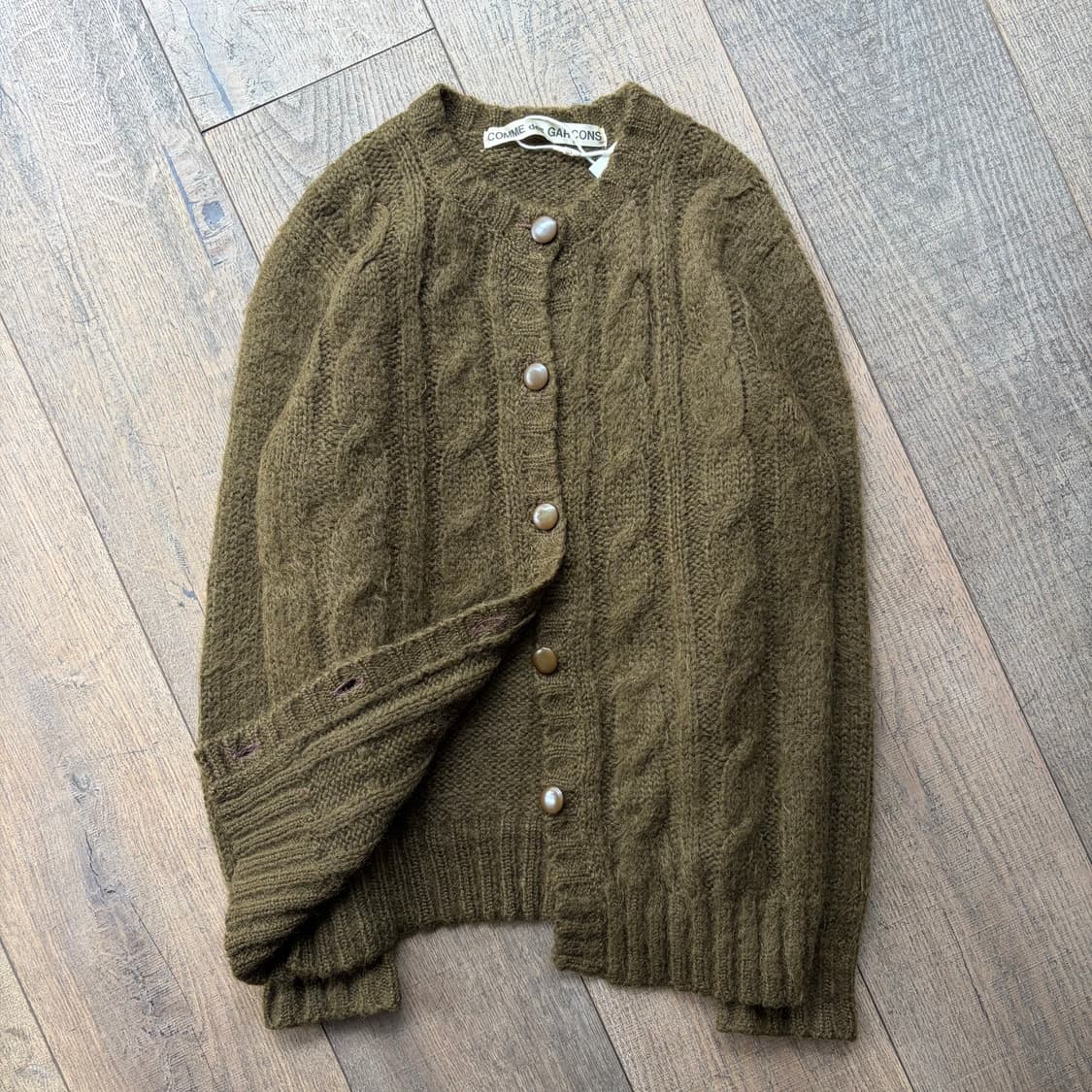 80's Hairy Twist Crochet Cardigan 상품이미지5