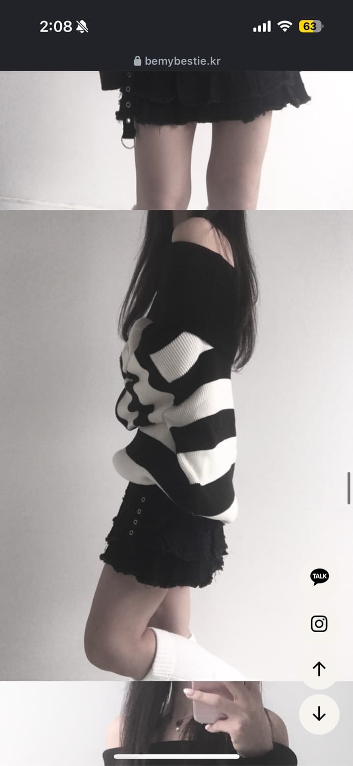 오프숄더 초콜릿 니트 새상품  상품이미지2