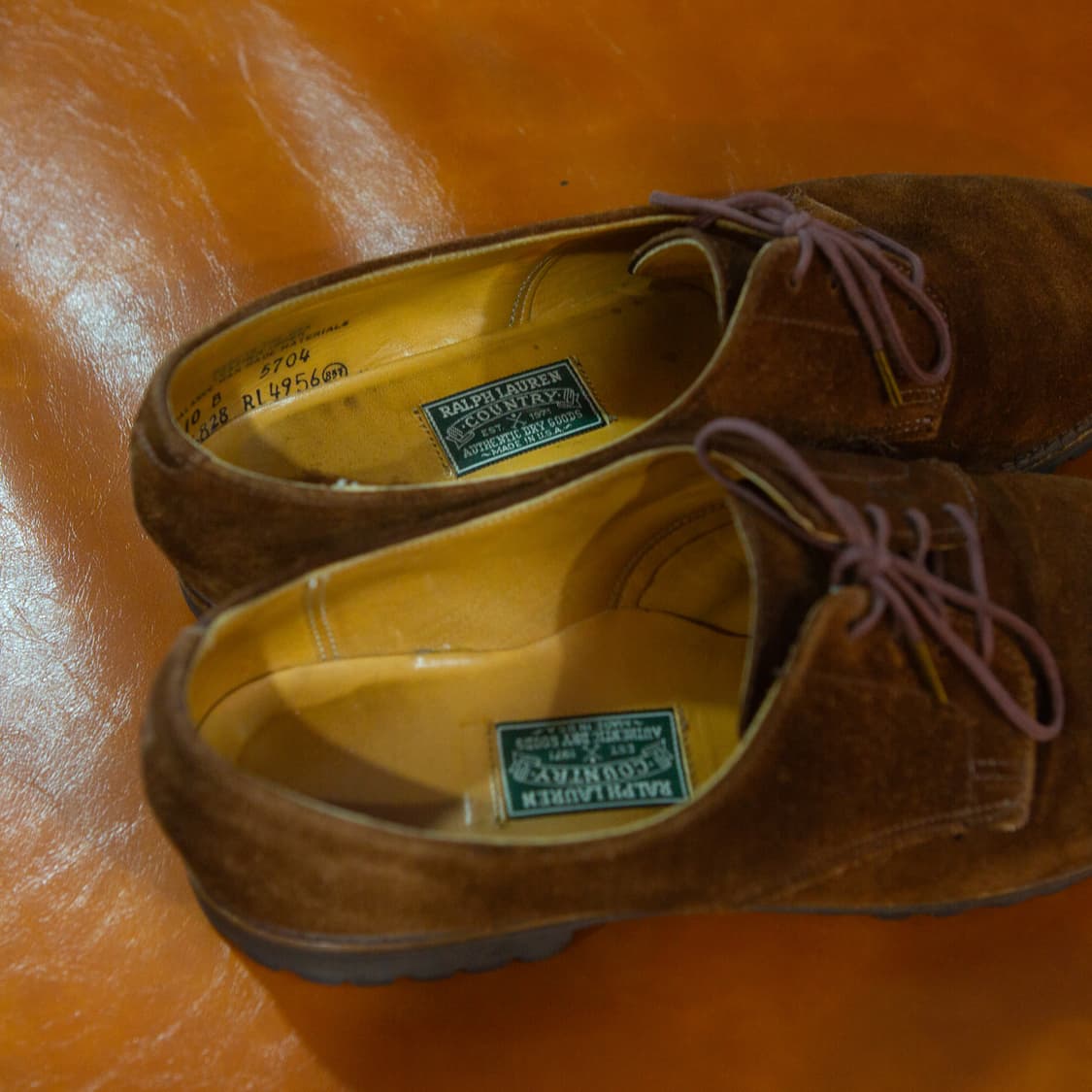 80s 폴로 컨트리 벅 스웨이드 더비슈즈 브라운 [Made in USA] 상품이미지4