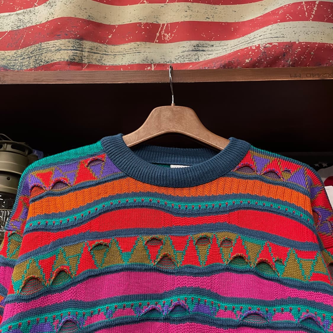 빈티지 케이블 3D 쿠지 스타일 울 니트 스웨터 상품이미지3