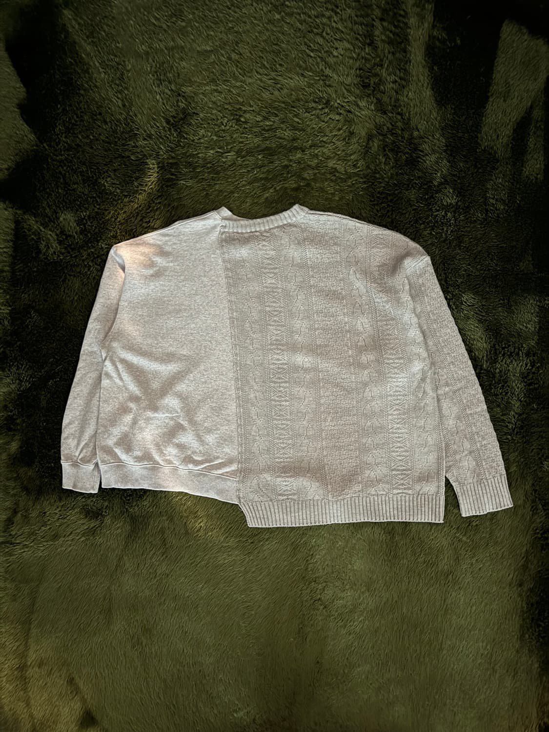 [XL] 아조바이아조 오버사이즈드 니트 앤 스웻셔츠 멜란지 그레이 상품이미지8