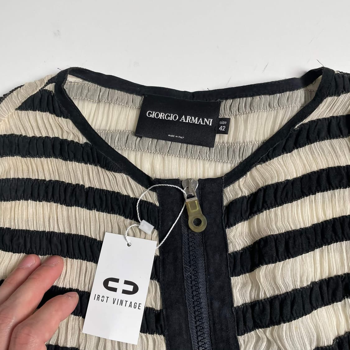Giorgio armani 실크 고트 스웨이드 셔링 자켓 (italy)  상품이미지7