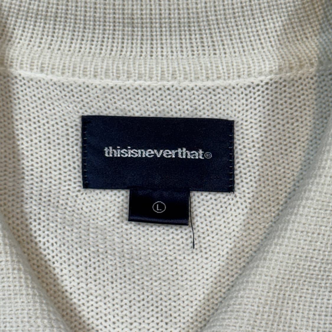 L) 디스이즈네버댓 체인 폴로 니트 집업 상품이미지7