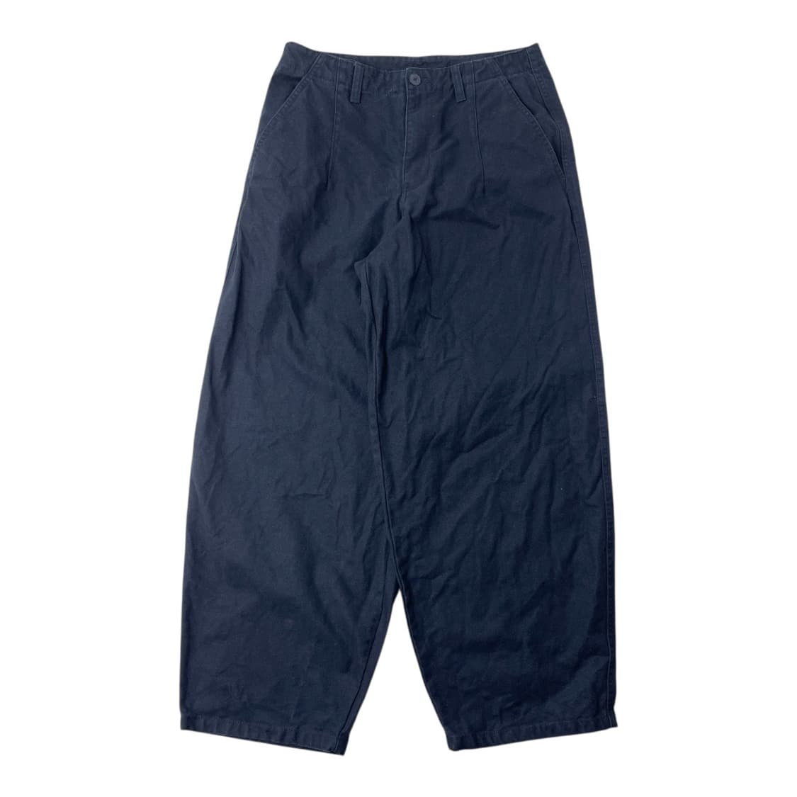 [중고] 자라 커브진 벌룬핏 네이비 면바지 상품이미지1