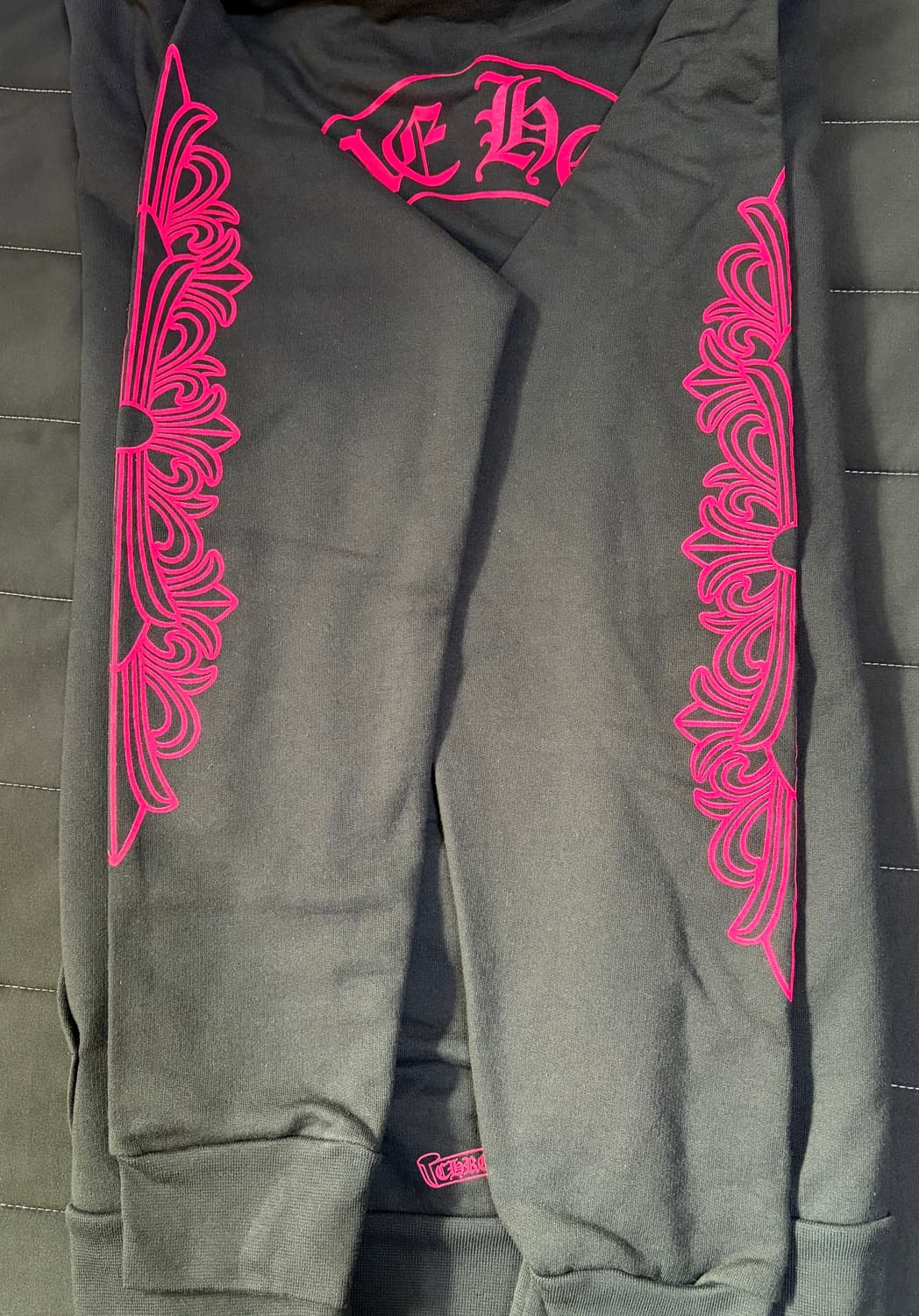 크롬하츠 홀스슈 플로랄 후드 집업 블랙핑크 L 상품이미지8