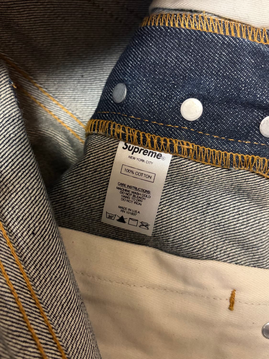 슈프림 리지드 슬림 셀비지 진 리지드 인디고 (32) 상품이미지4