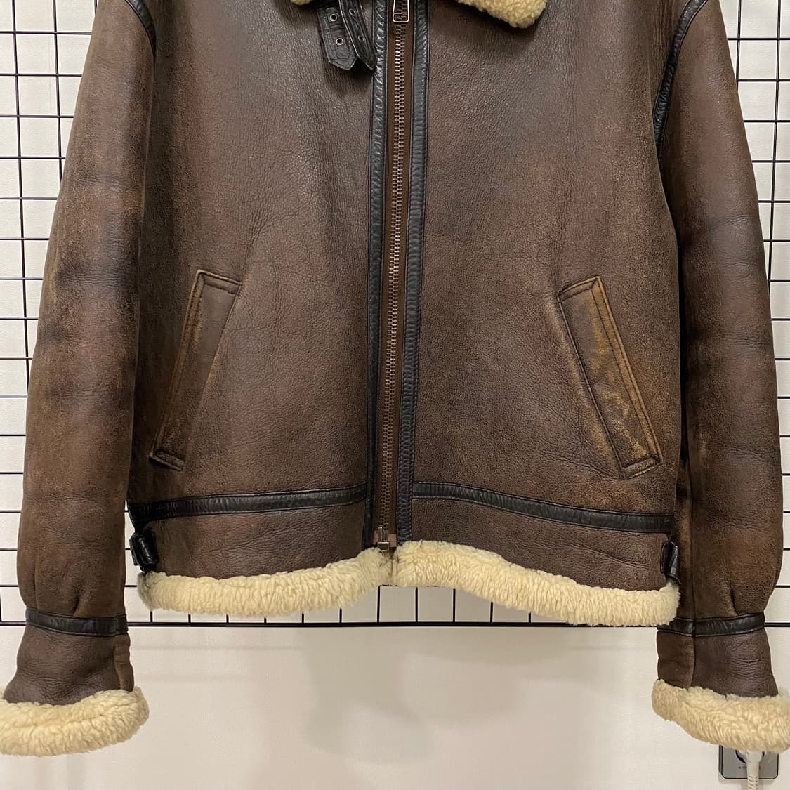 Italy 빈티지 B-3 양가죽 양털 무스탕 상품이미지4