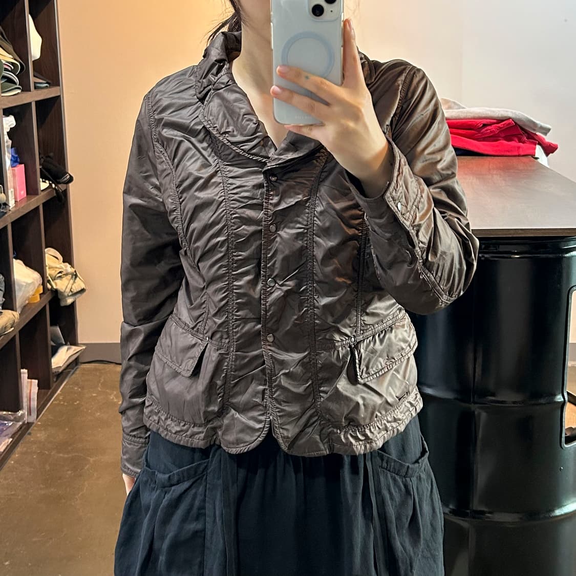 브라운 셔링 자켓 상품이미지5