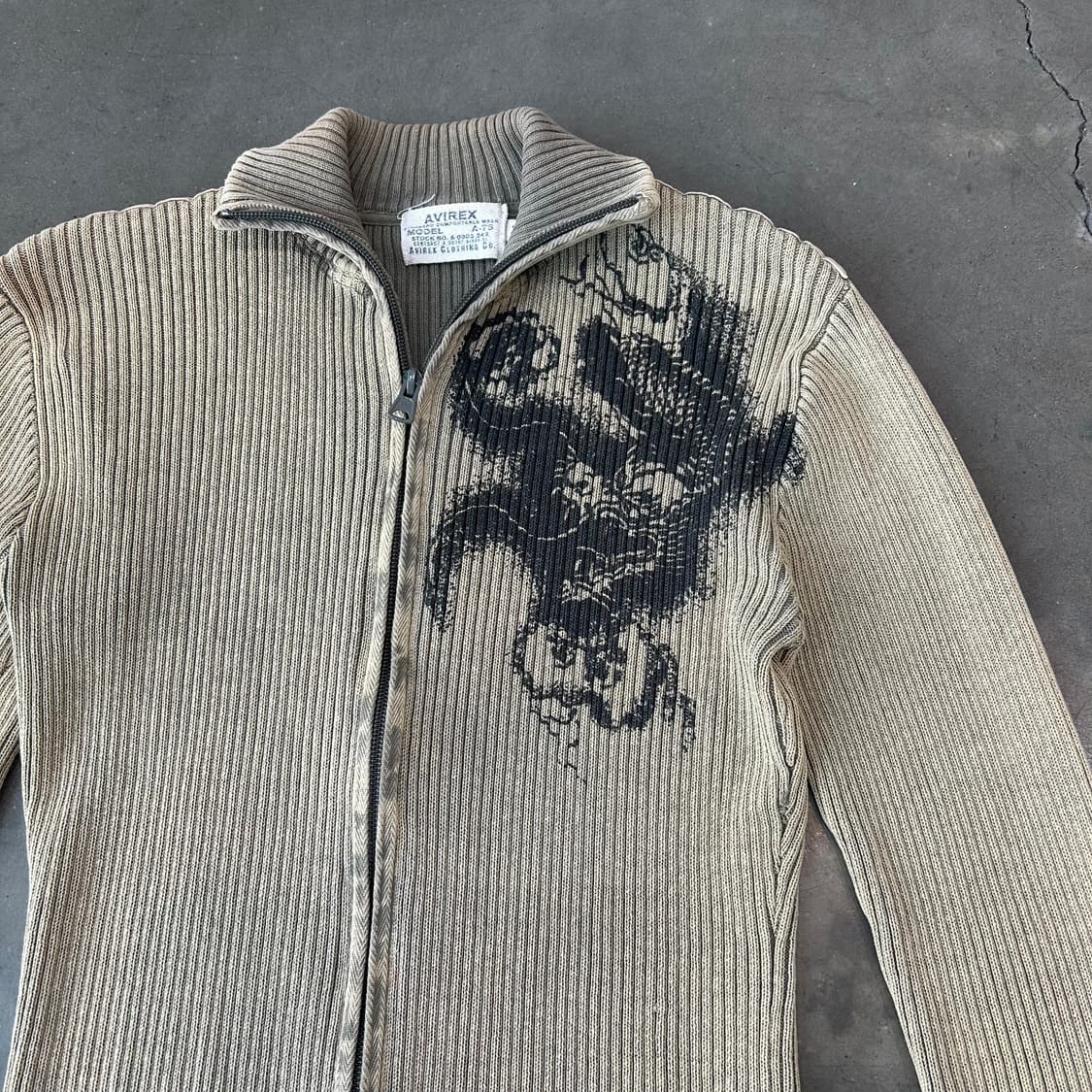 Avirex 드래곤 코튼 니트 집업 재킷 상품이미지3