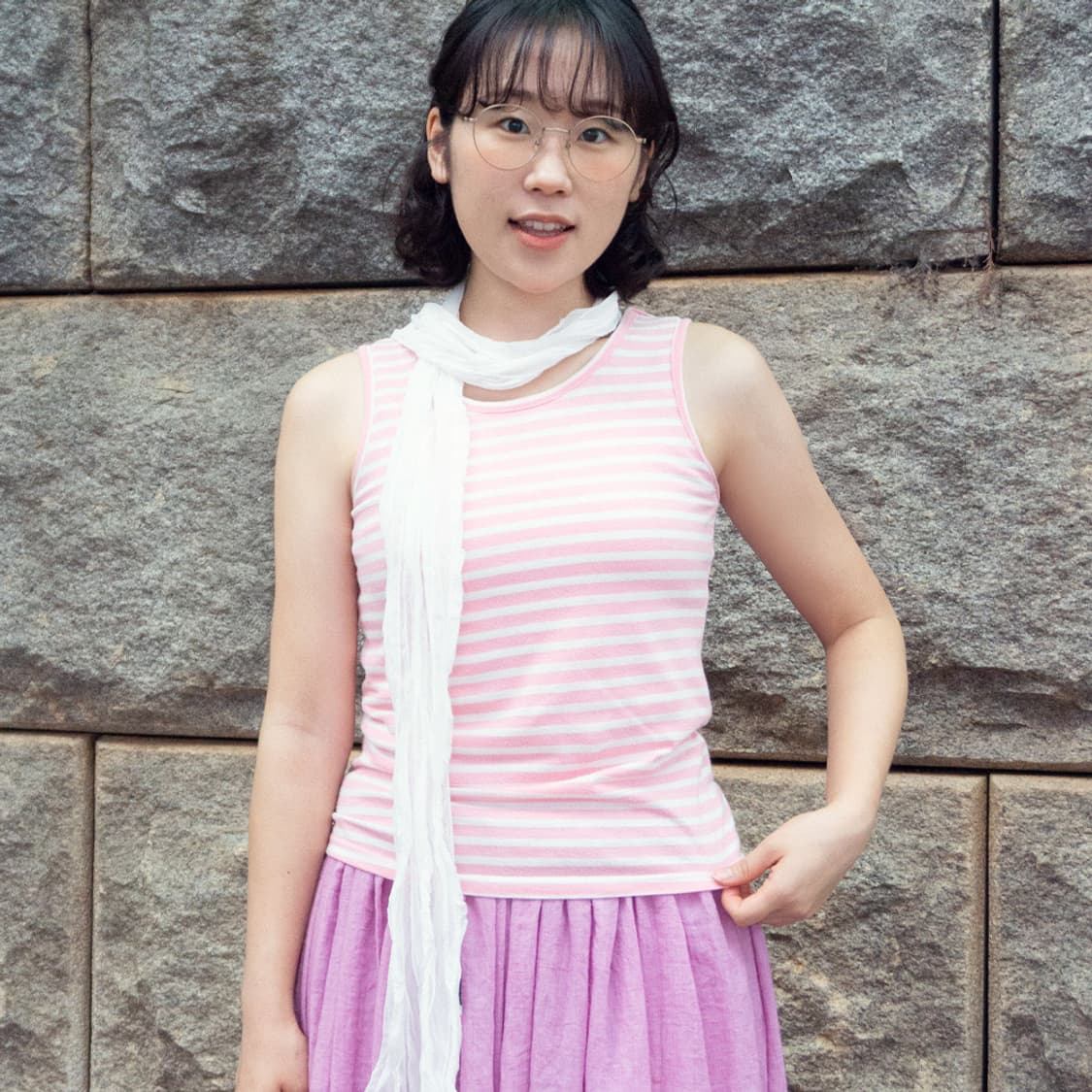 복숭아 스트라이프 나시 상품이미지9
