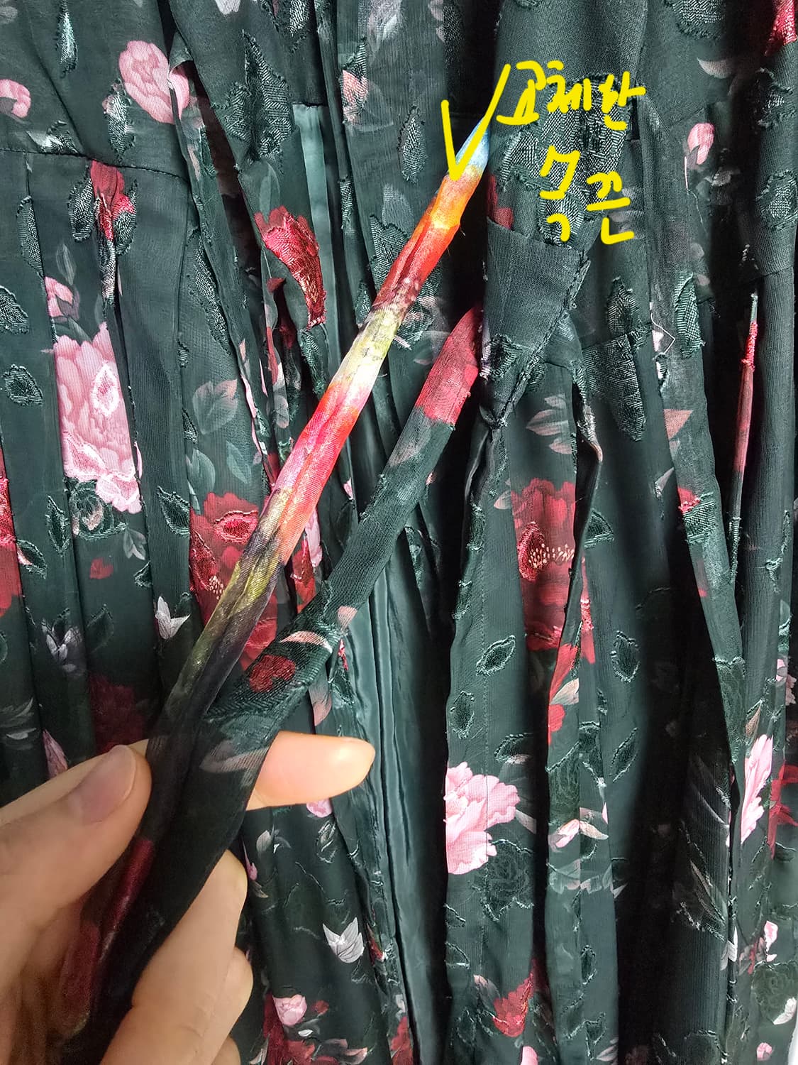 생활한복 하플리 딥그린 모란쟈가드원피스M 상품이미지6