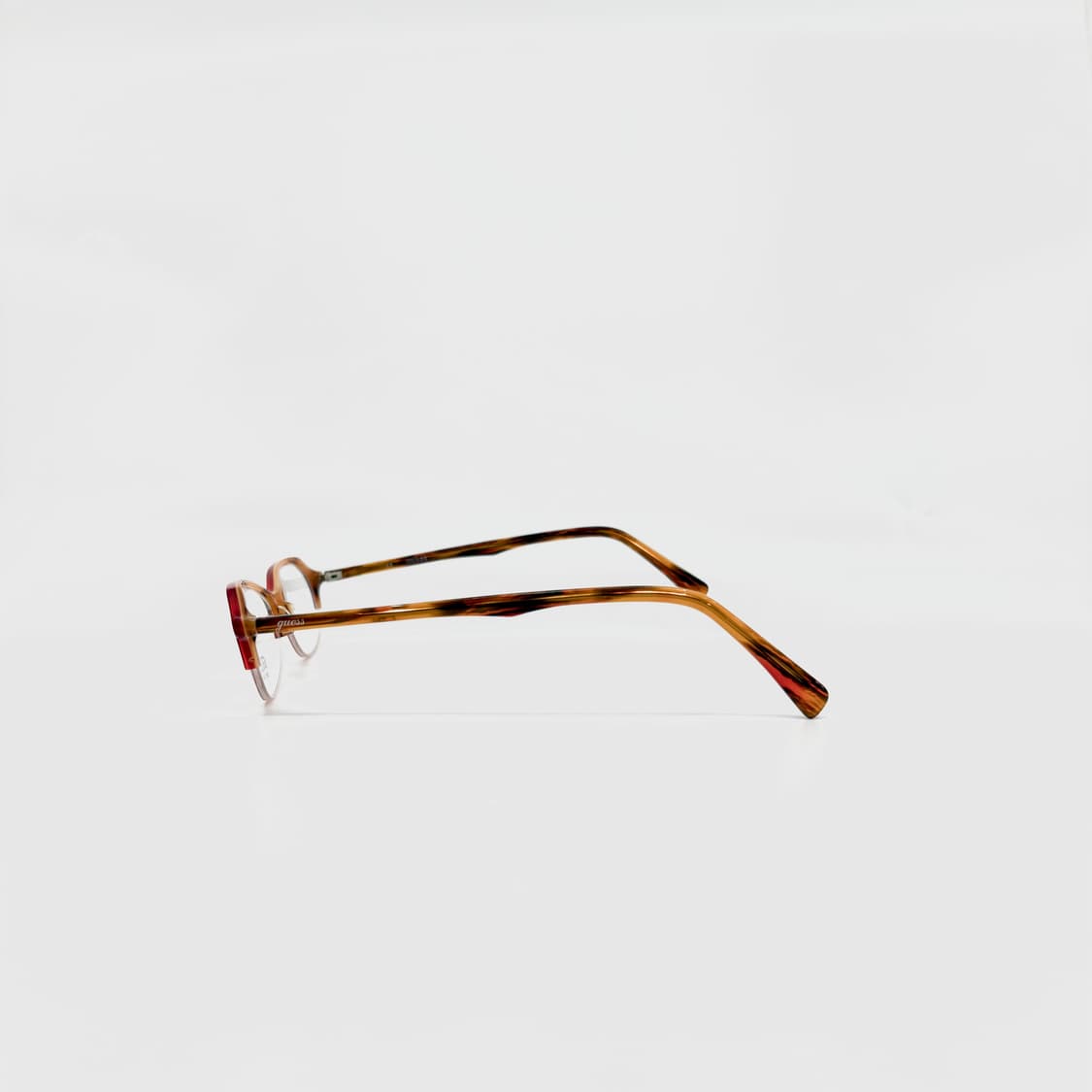Guess vintage 빈티지 레드 호피 반무테 뿔테 프레임 상품이미지4