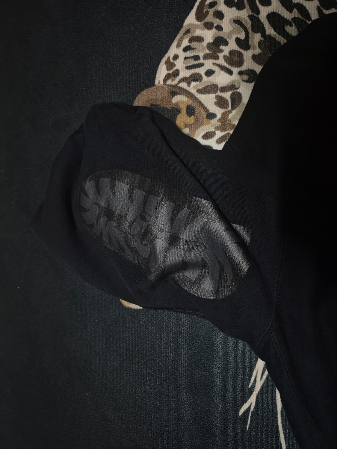 (희귀)베이프 BAPE 샤크 후드집업 올 블랙 XL 정품 상품이미지4