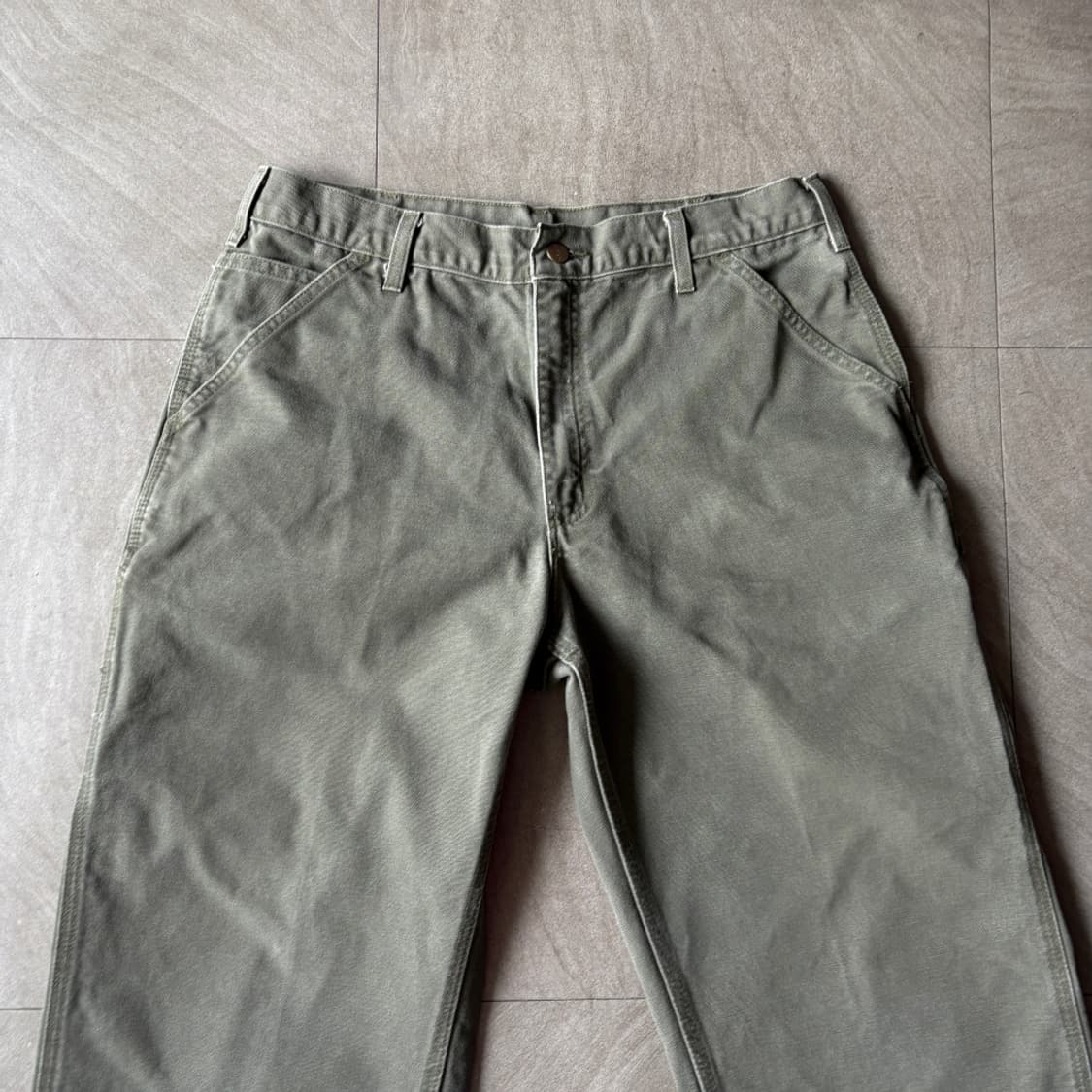 칼하트 정품 오리지널 모스 그린 카펜터 팬츠 상품이미지2