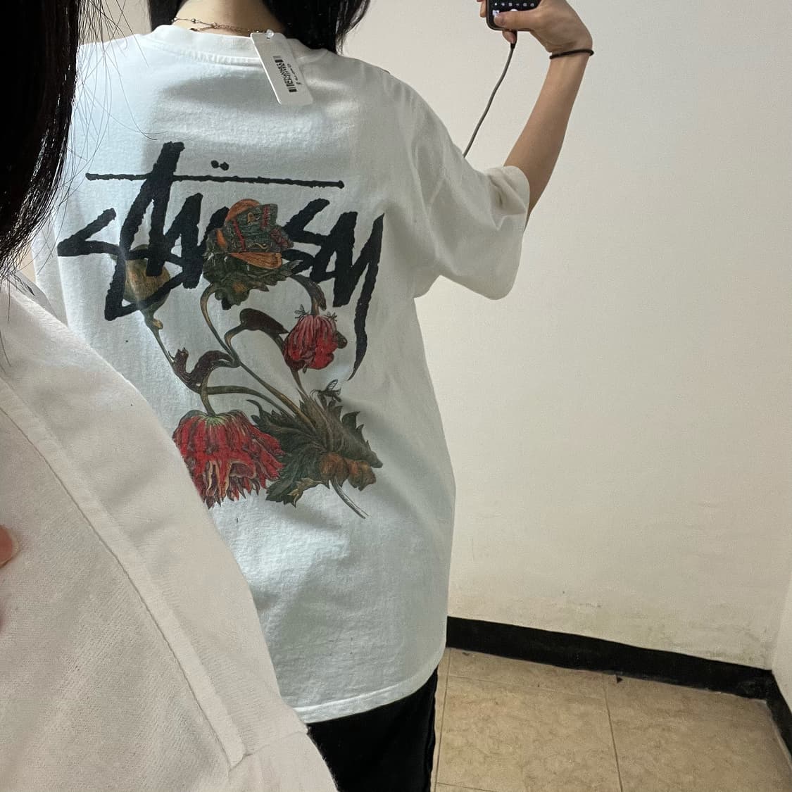 Stüssy flower print t-shirt 상품이미지3